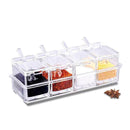 Porta Tempero De Acrílico Cozinha Condimento 4 Potes Abs